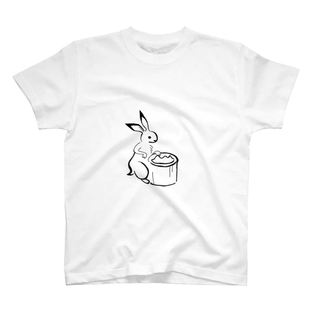 Rinko_25の鳥獣戯画(餅つきうさぎ) Regular Fit T-Shirt