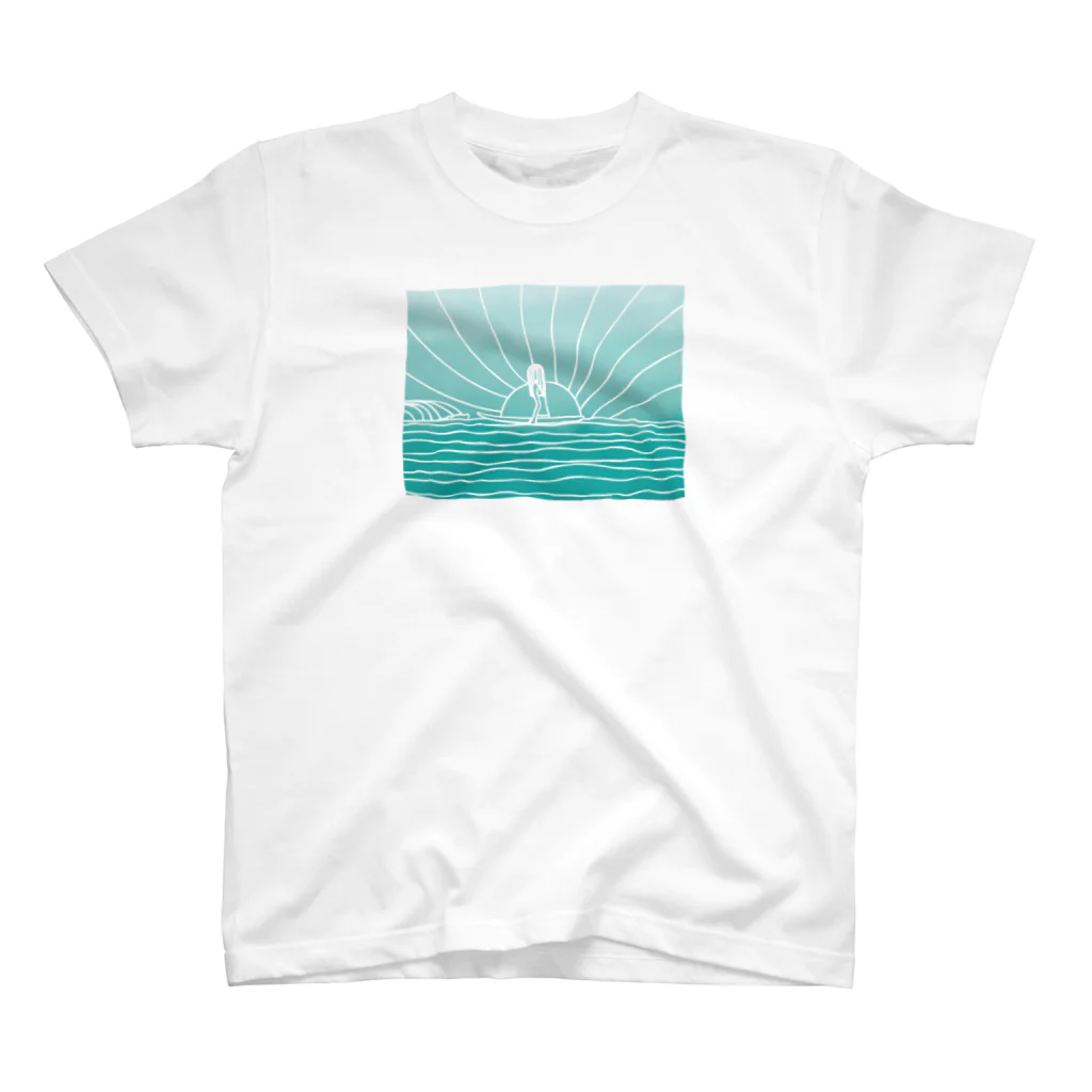 haluのseasidecommune ホワイト スタンダードTシャツ