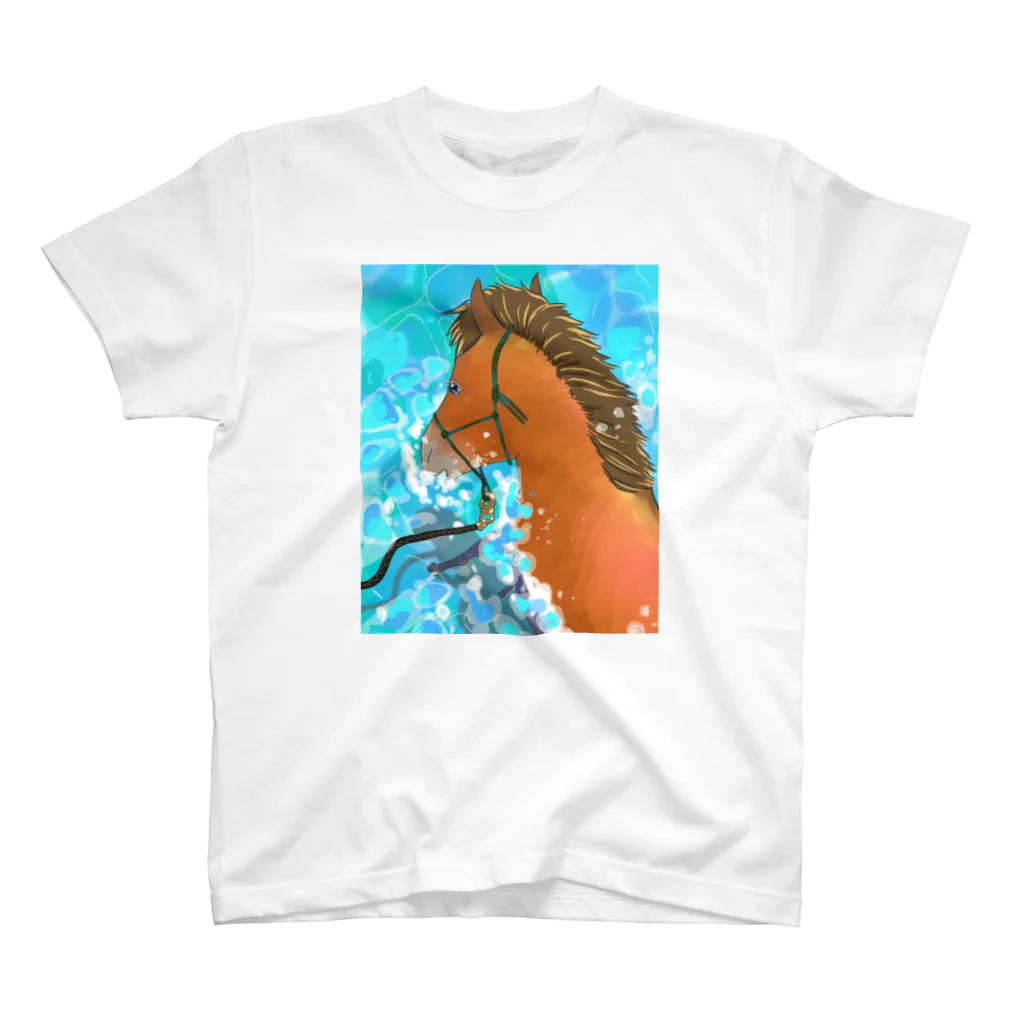 poniponiの夏の与那国馬 スタンダードTシャツ
