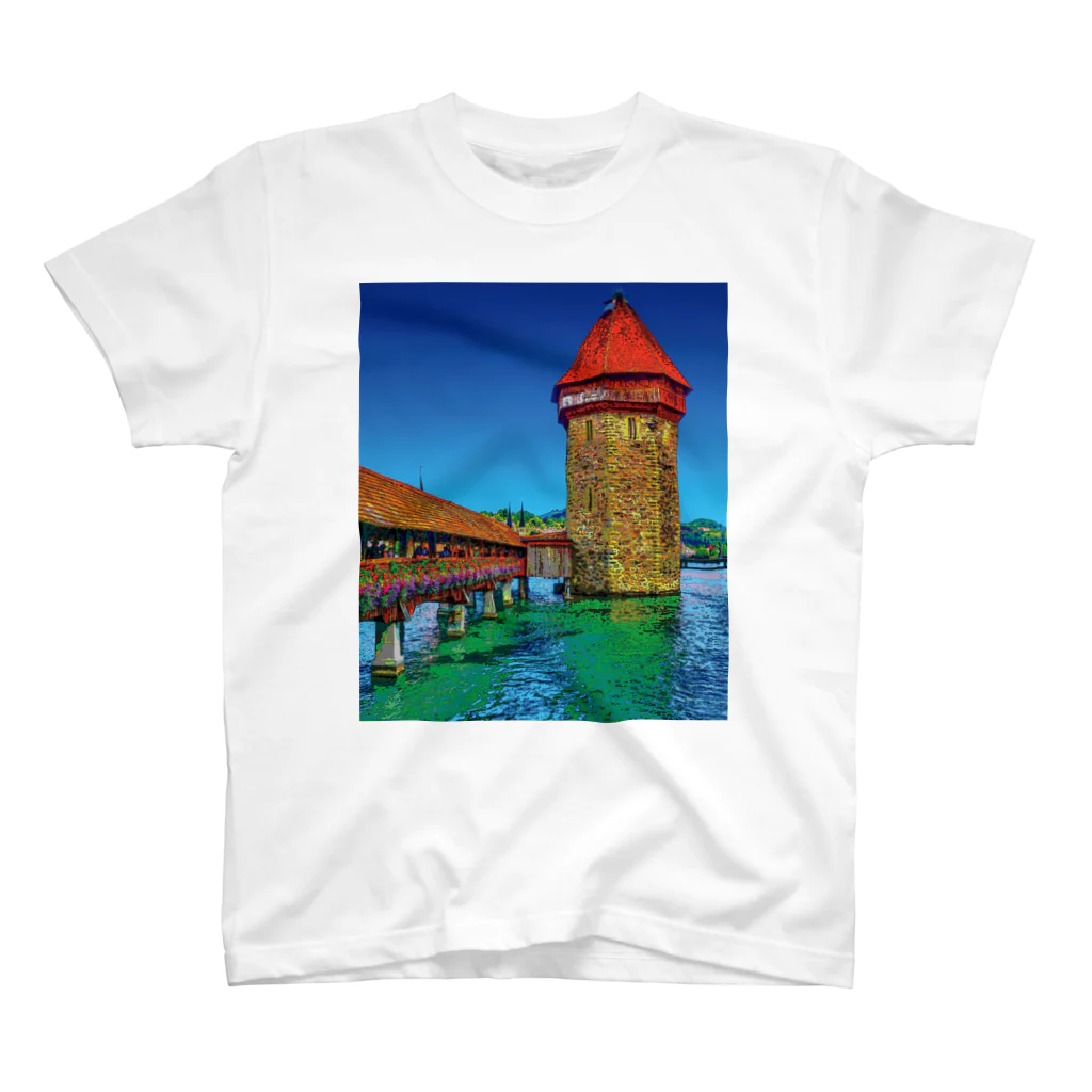 GALLERY misutawoのスイス カペル橋 スタンダードTシャツ