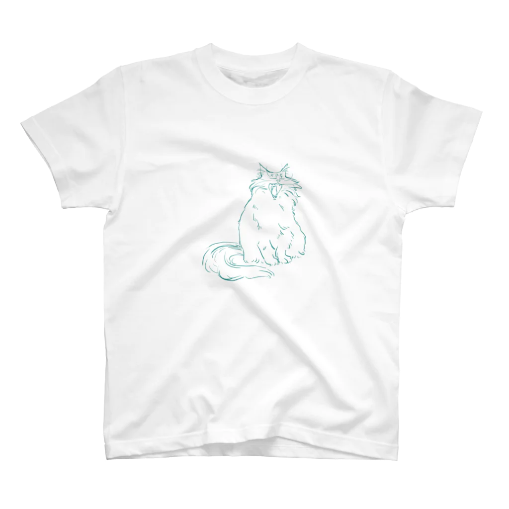 猫グッズ深谷にゃんにゃんのおおあくび スタンダードTシャツ