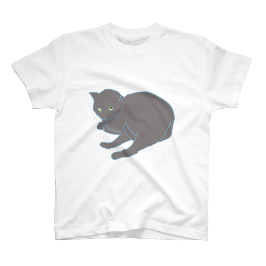 猫猫商店の黒猫こぱん スタンダードTシャツ