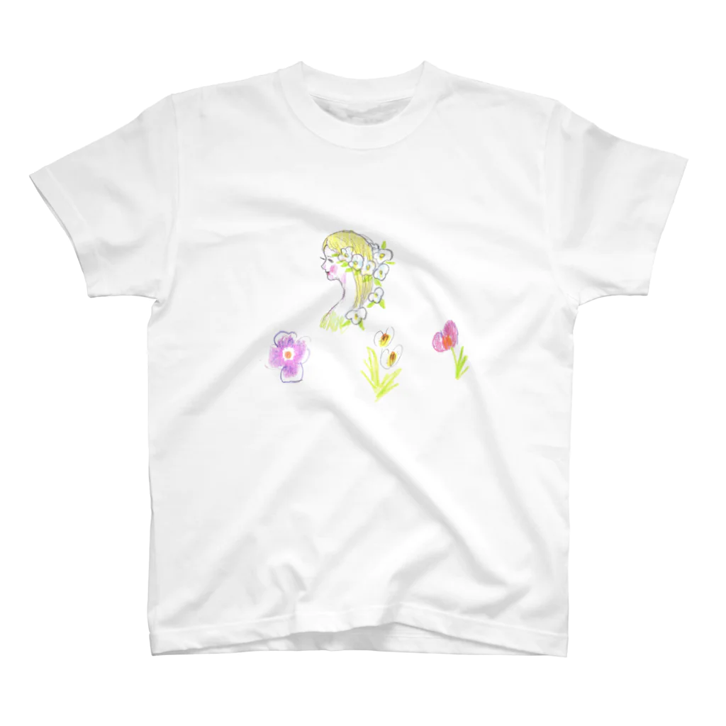 お花のクローゼットのはなかんむりの春 スタンダードTシャツ