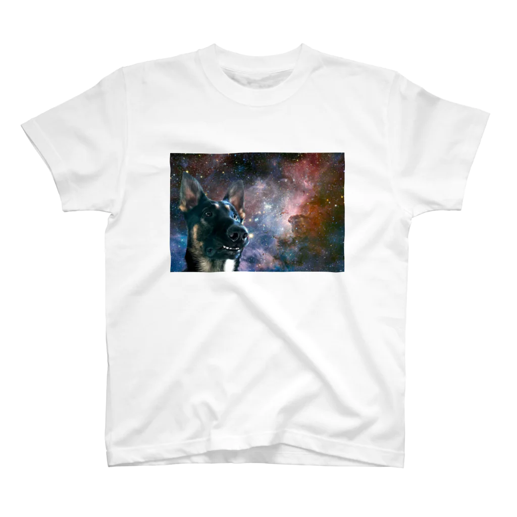 lotus_6のSpace German shepherd-MKⅠ-W スタンダードTシャツ