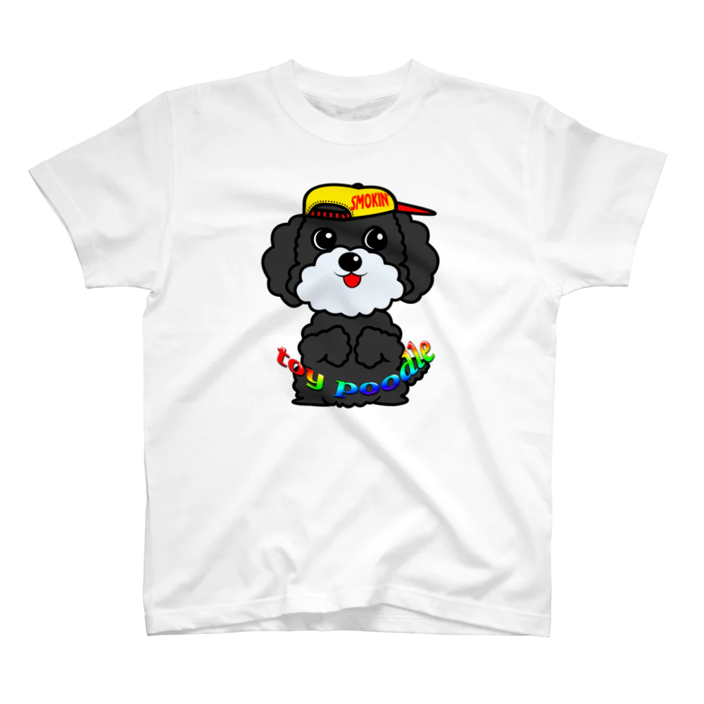 オリジナルデザインTシャツ　SMOKIN'のちんちんトイプードル スタンダードTシャツ