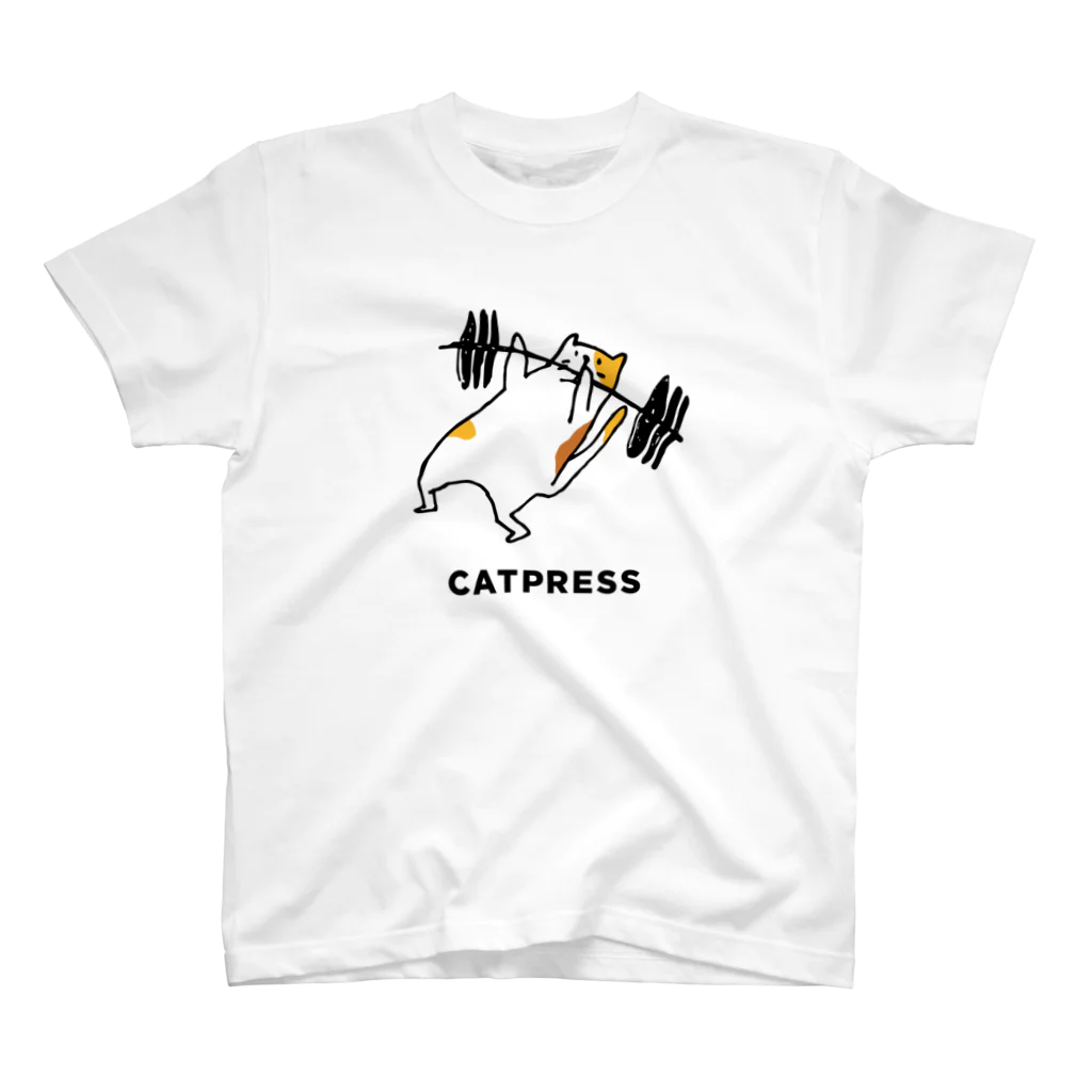 カモはち商店のネコベンチプレス（キャットプレス） スタンダードTシャツ