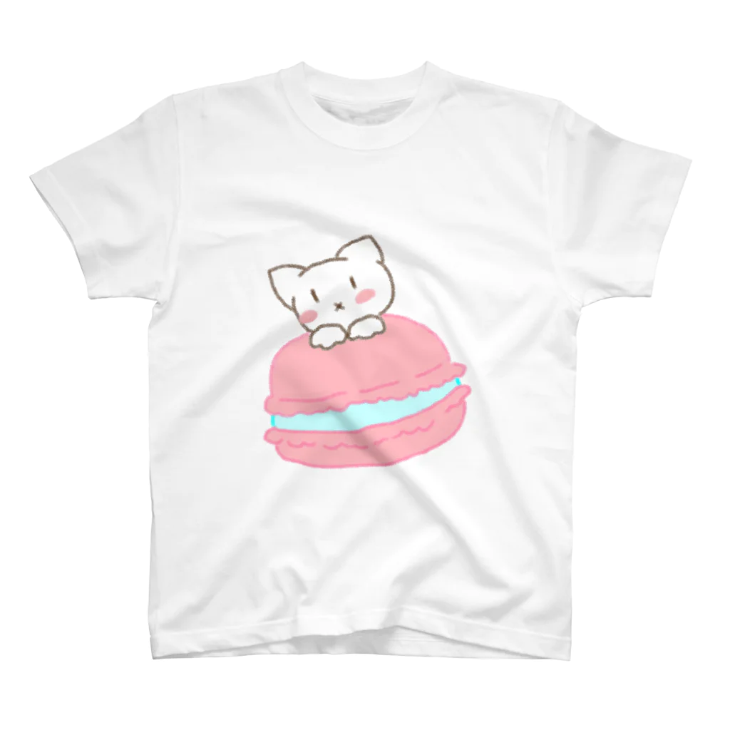 studio Leafのマカロンと猫ちゃん スタンダードTシャツ