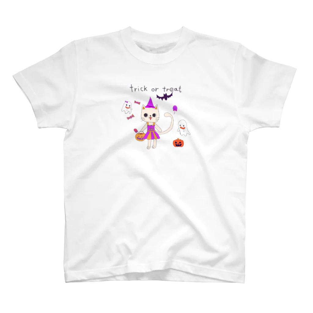 ゆずずショップのトリック・オア・トリート　ねこ Regular Fit T-Shirt