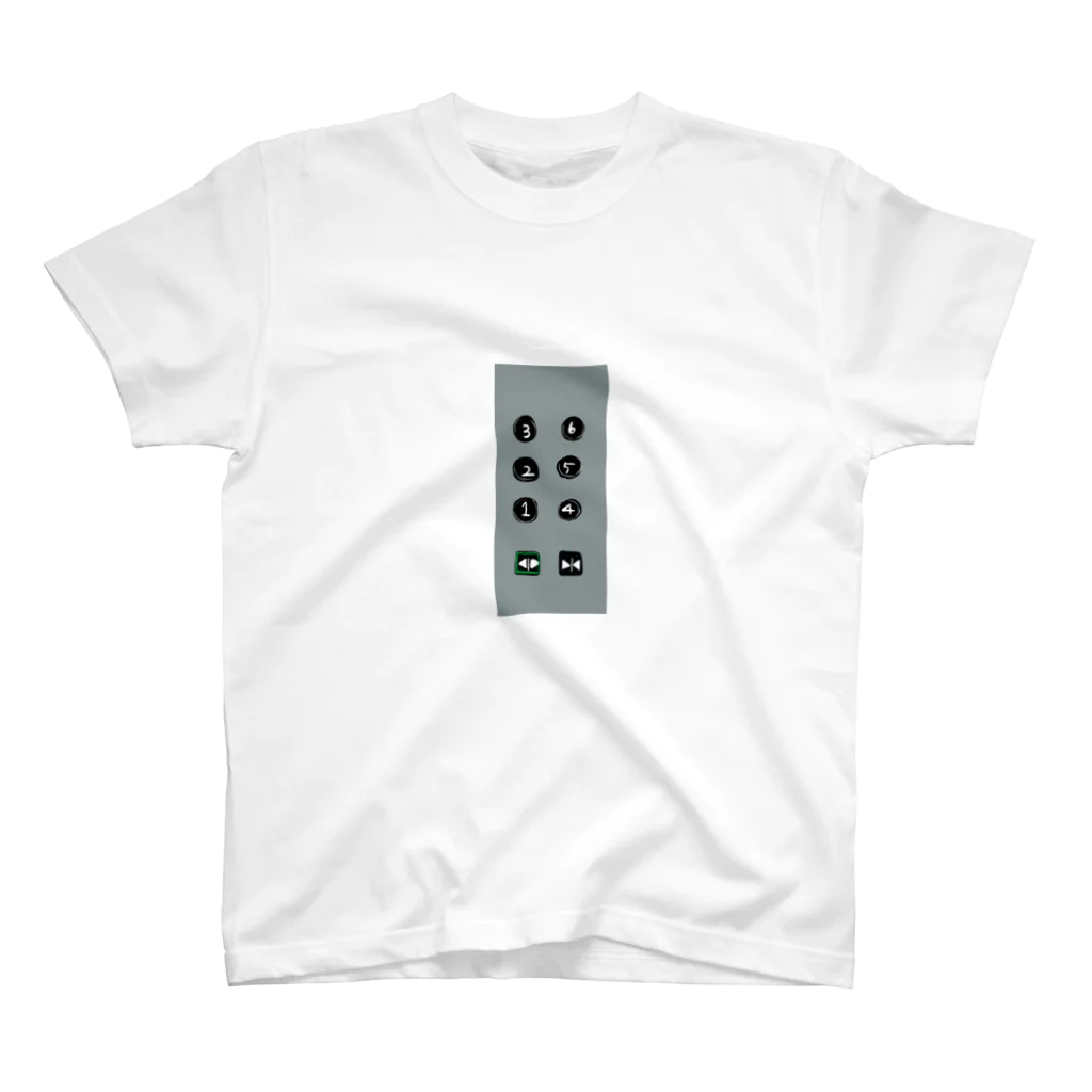 saya6996のエレベーターボタン スタンダードTシャツ