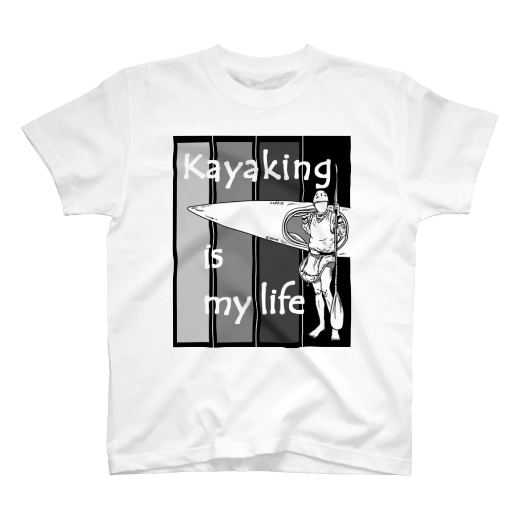 CK & outdoorマガジン店のカヤックkayaking is my life スタンダードTシャツ