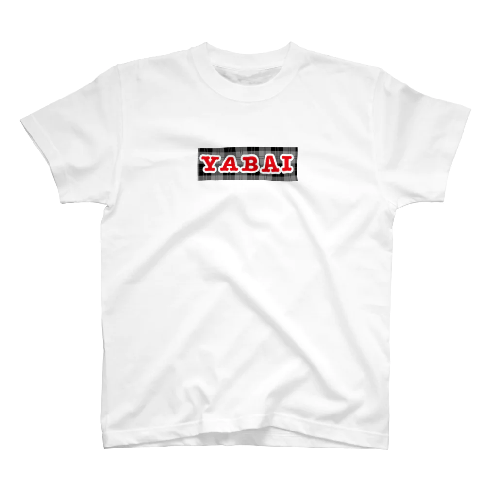 BurankoのBuranko　ボックスロゴ　チェック柄　YABAI  Regular Fit T-Shirt