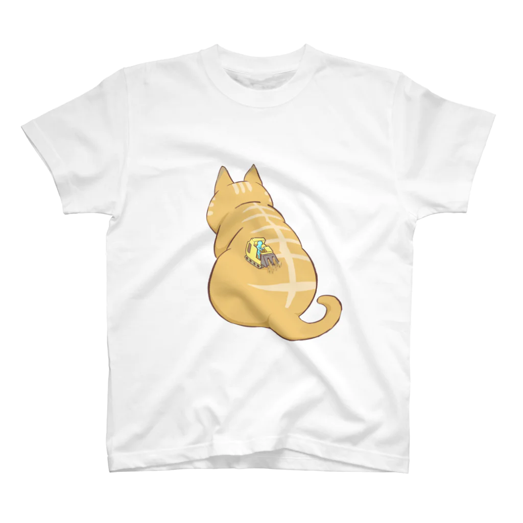 simanagareの秋、猫の背中を刈るコンバイン スタンダードTシャツ