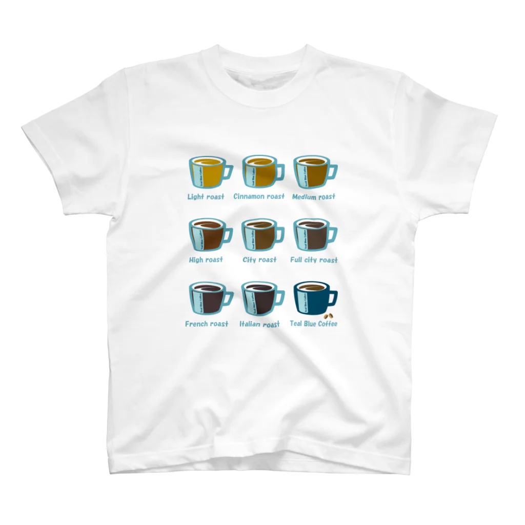 Teal Blue CoffeeのRoasted coffee スタンダードTシャツ