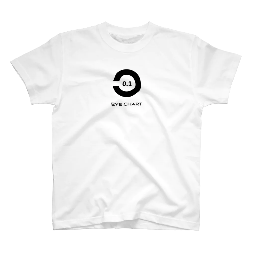 スタンダードTシャツ800円引き！4月29日(月)23時59分まで！！★kg_shopの[☆両面] Visual Acuity Testing [ブラック] Regular Fit T-Shirt
