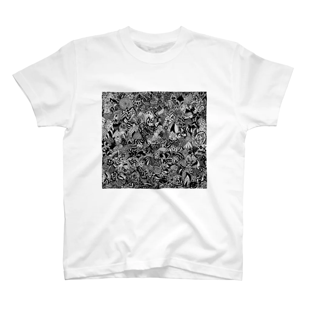 Monochromaのゼンタングル2 Regular Fit T-Shirt