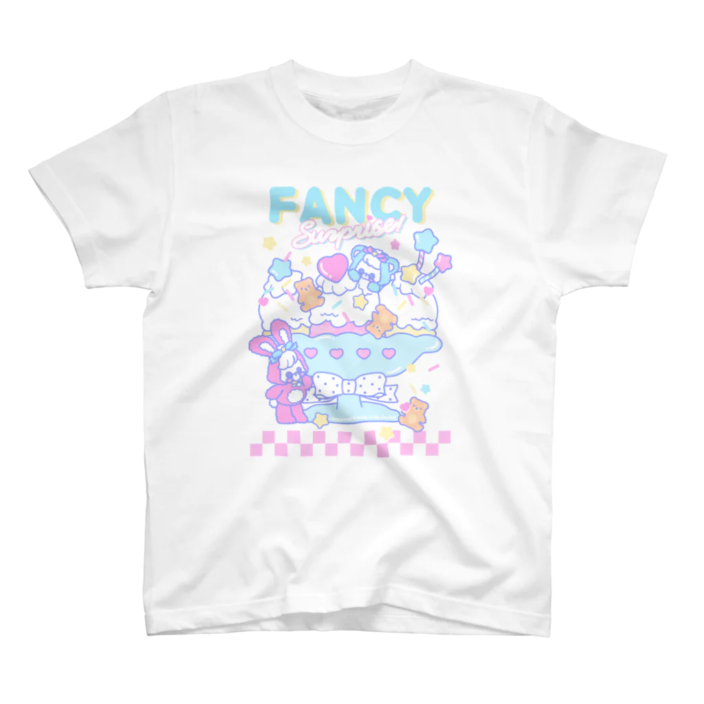 Fancy Surprise!の🌈Reprint🌈 Happimal Cream Sundae Regular Fit T-Shirt