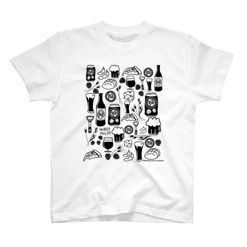 a-bow's workshop(あーぼぅズ ワークショップ)のNo BEER  No LIFE スタンダードTシャツ