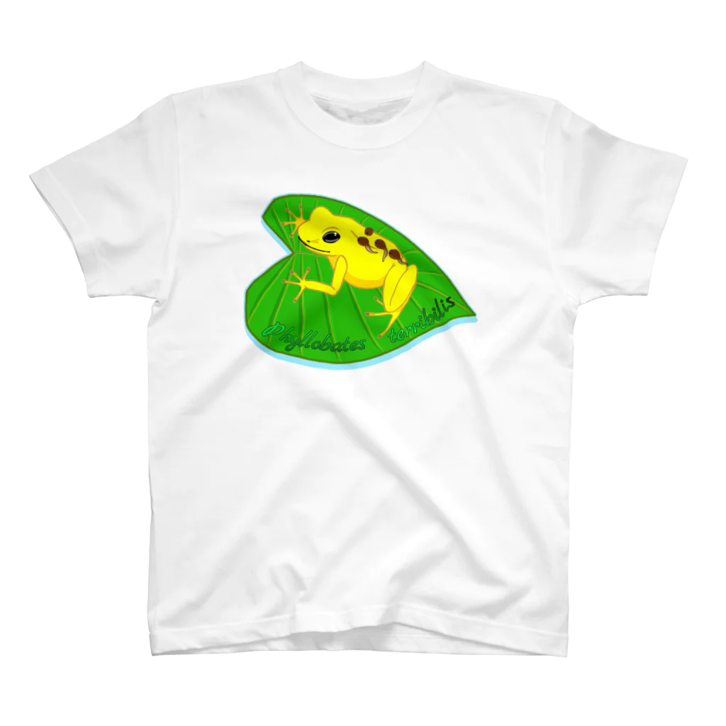 LalaHangeulのPhyllobates terribilis(猛毒吹矢ガエル)　英語バージョン Regular Fit T-Shirt