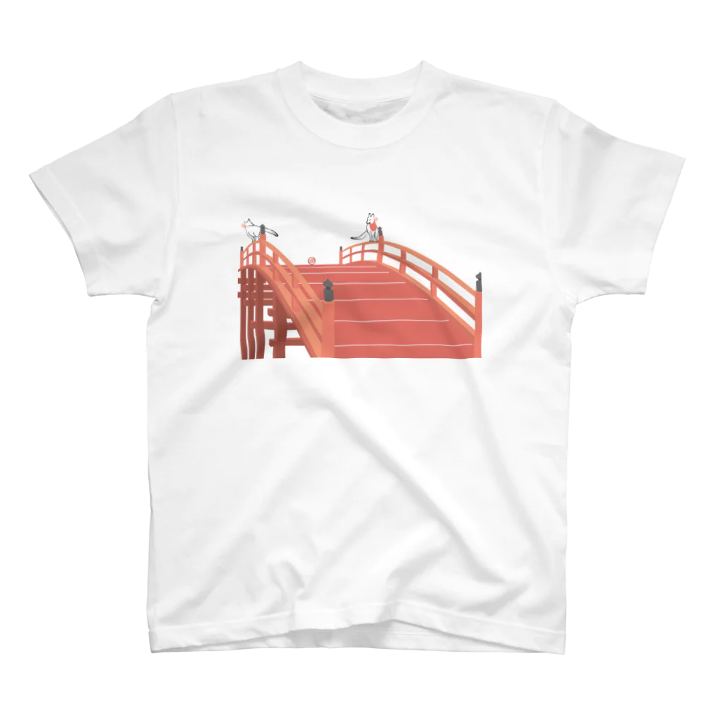 Amiの狐の赤太鼓橋 スタンダードTシャツ