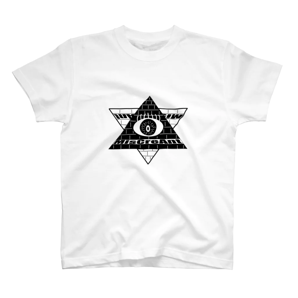 MisCreAntミスクリアントのピラミッド六芒星 Regular Fit T-Shirt