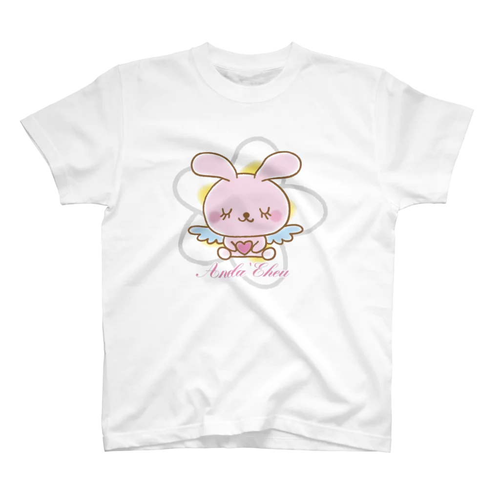 Anela’Eheuの天使のうさぎハピバニちゃん スタンダードTシャツ