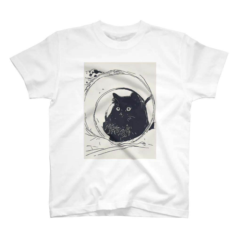 スケキヨ🐾の黒猫のジジくん　シリーズ1 スタンダードTシャツ