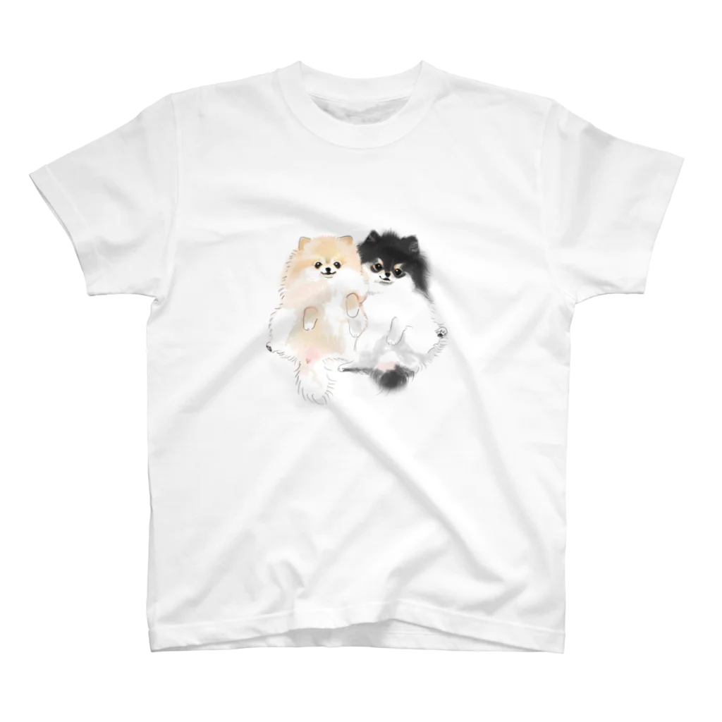 ふわふわチャリティのcomachi & temari 티셔츠