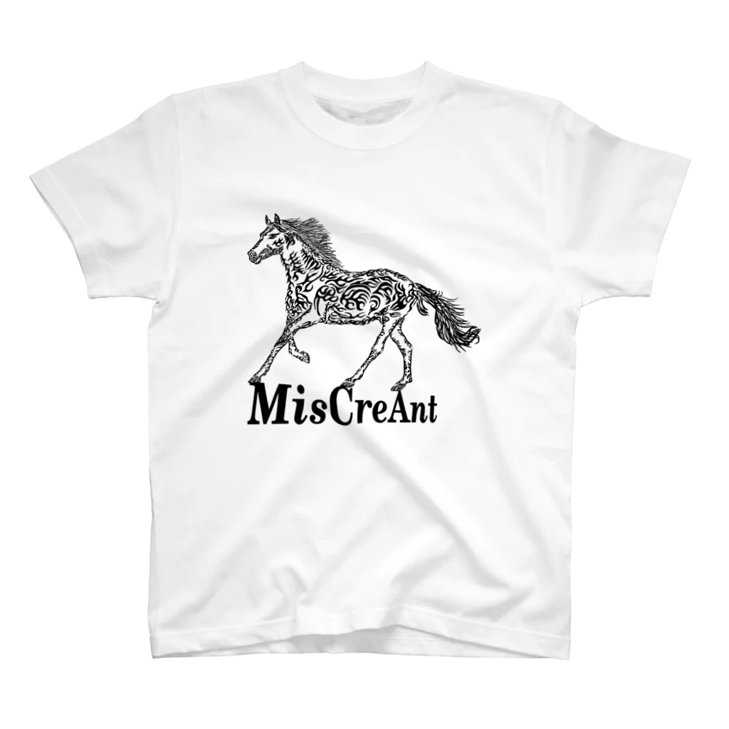 MisCreAntミスクリアントのトライバル馬 Regular Fit T-Shirt