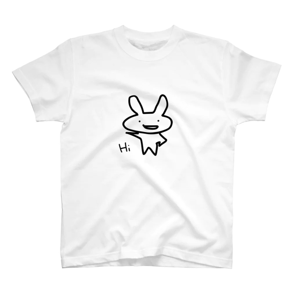 handmade asyouareのHiで仲良しうさちゃん スタンダードTシャツ