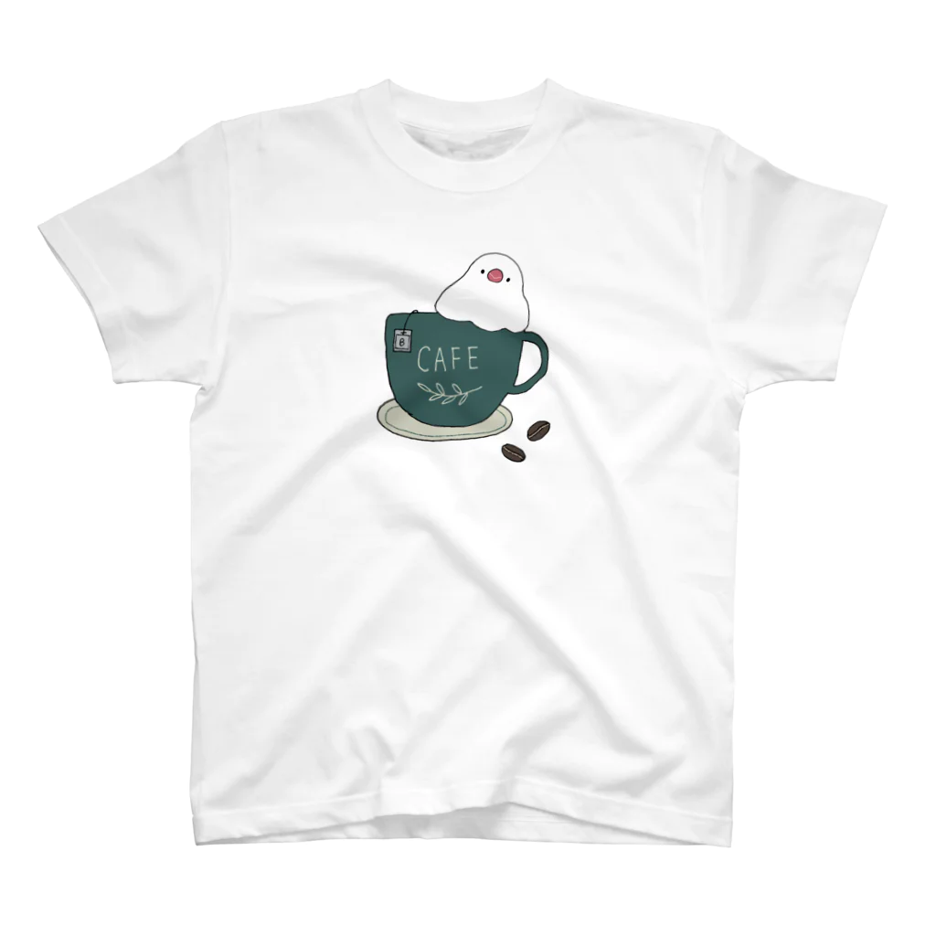 バニラ＆チッチのコーヒーカップ文鳥☕  (文鳥の日 2021記念) スタンダードTシャツ