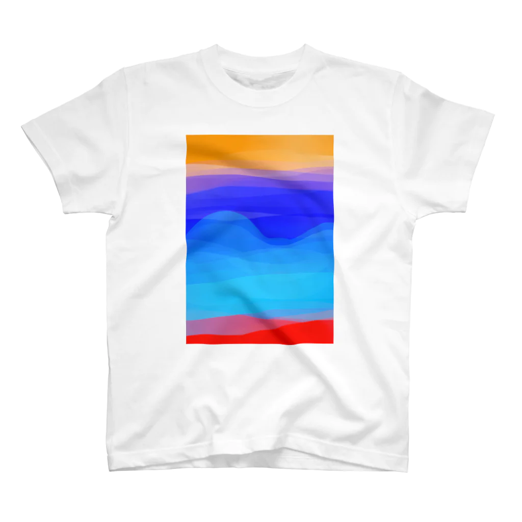 >>>>> Abstractive SERIES <<<<<のwave Regular Fit T-Shirt