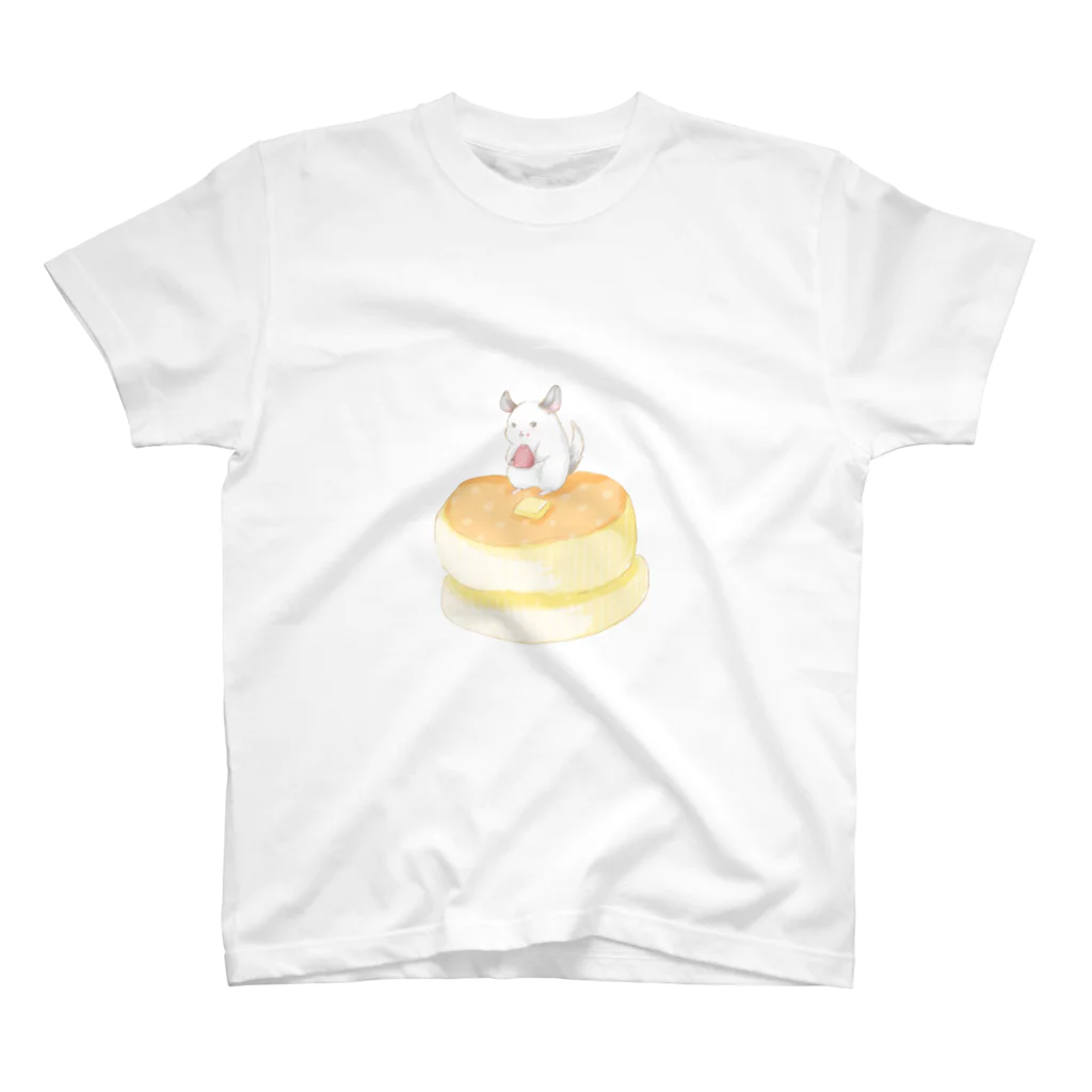 shakarakabombomのチンチラとパンケーキ スタンダードTシャツ