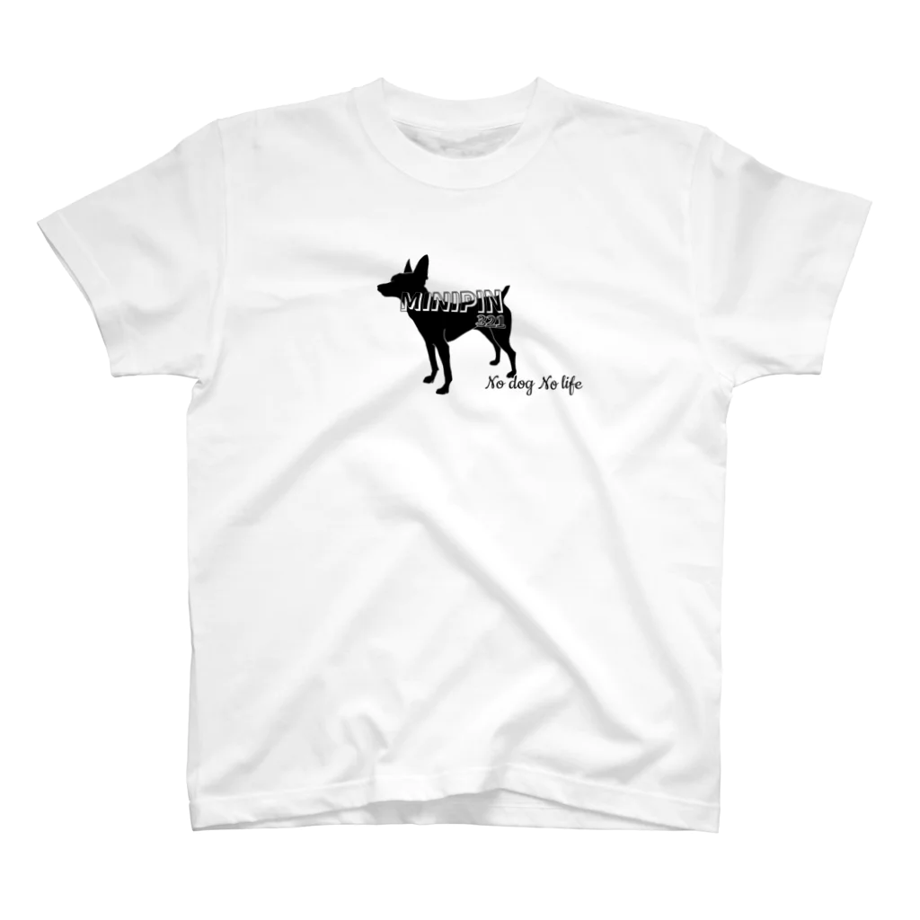 ハデ犬グッズ部門のミニピンシルエット Regular Fit T-Shirt