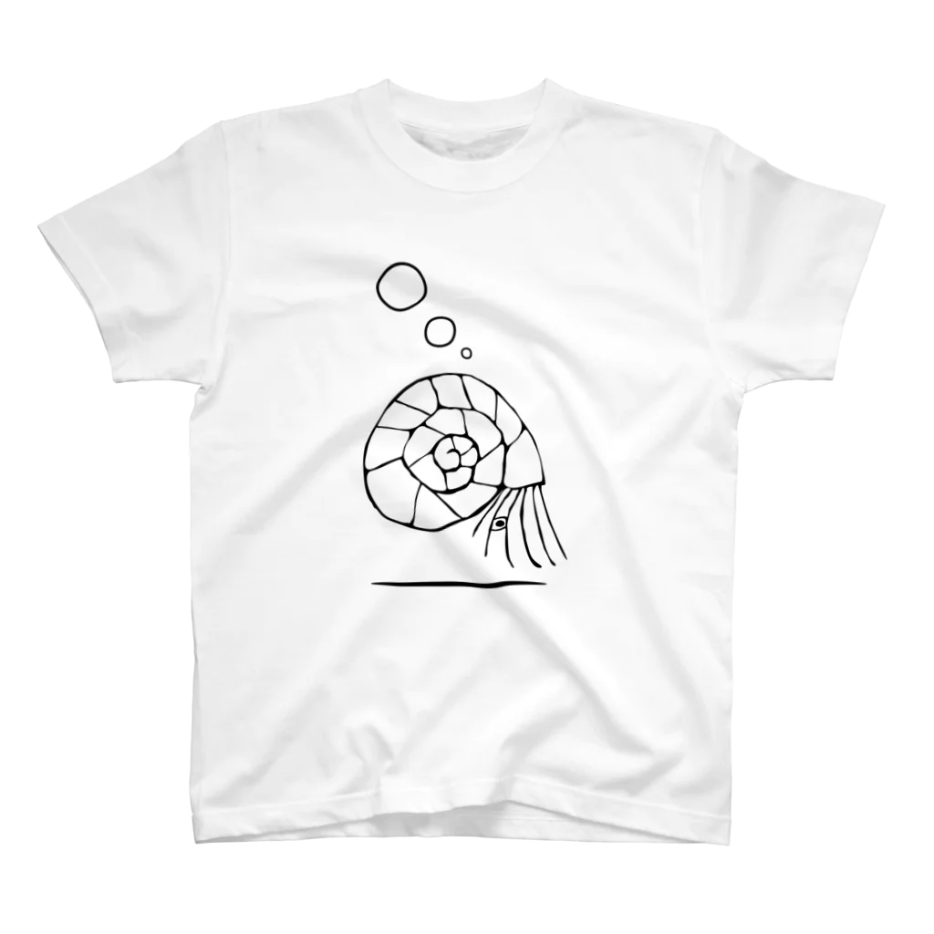 aquatic_animals_researcherのおうむがいTシャツ（前面プリント） スタンダードTシャツ