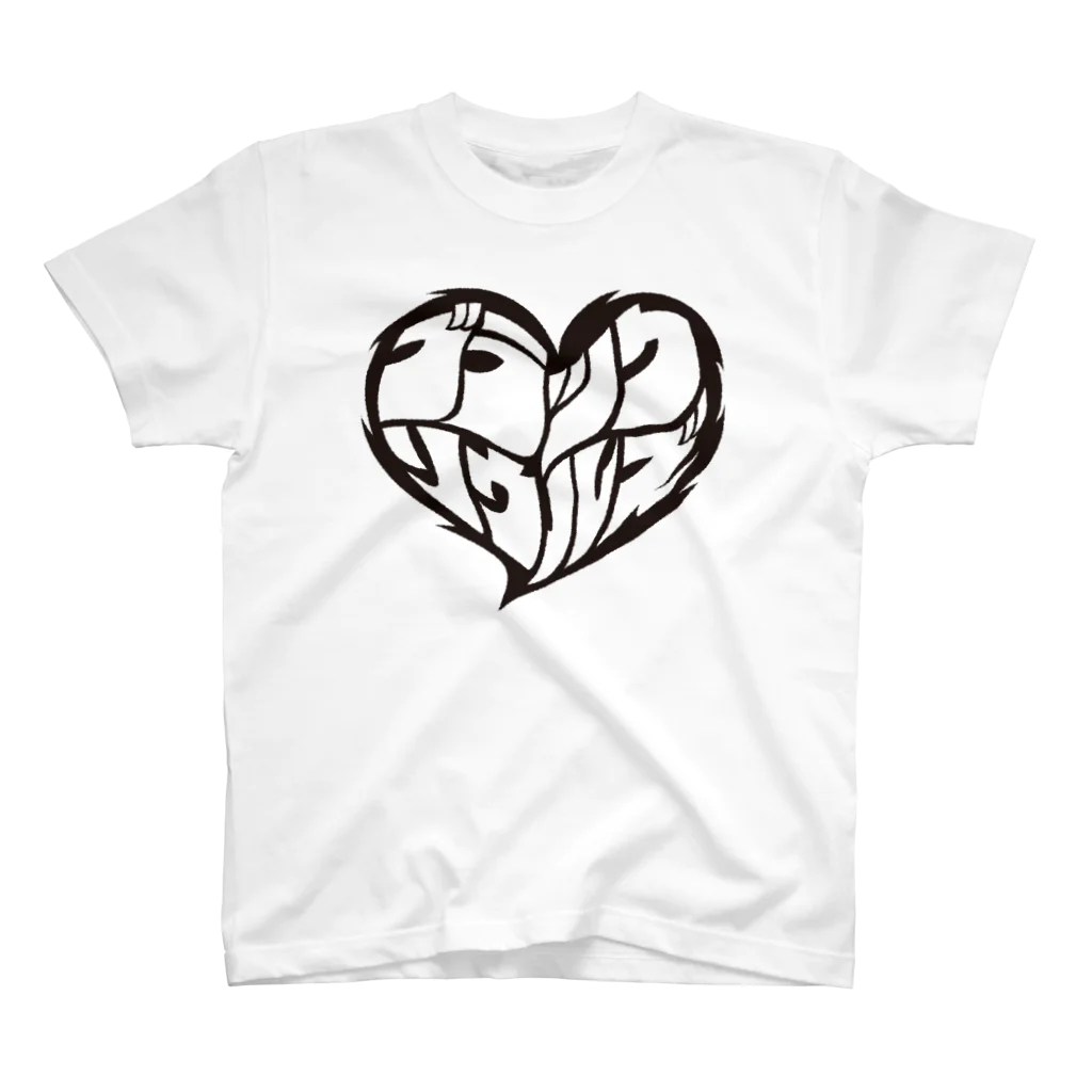 ブラック・ソウル・マーケットのBS-A-BLACK HEART スタンダードTシャツ