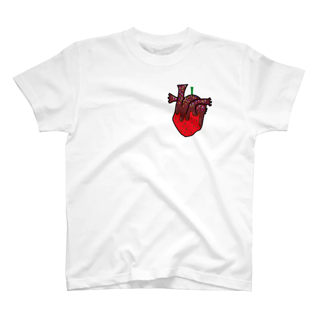 Pop OrganのHeart with strawberry chocolates スタンダードTシャツ