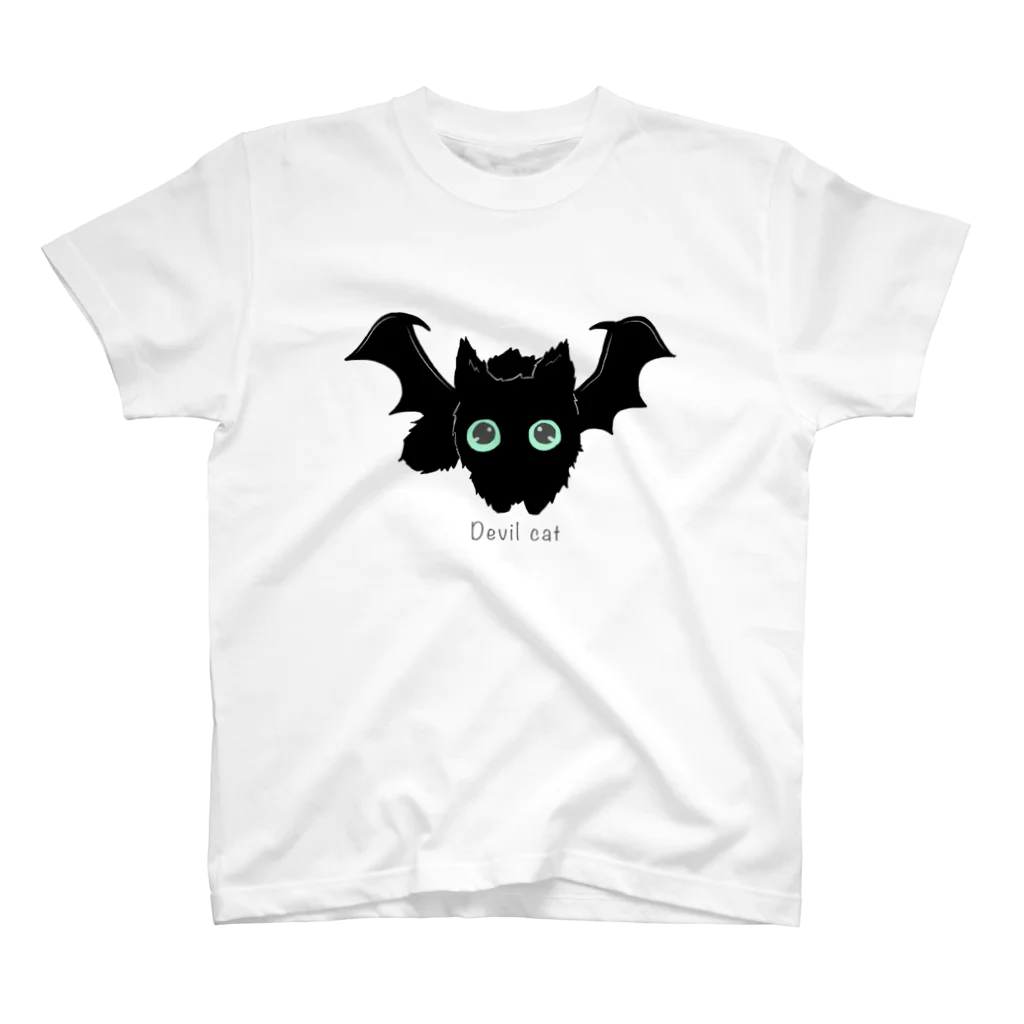 amemugi（あめむぎ）の悪魔みたいな猫 スタンダードTシャツ