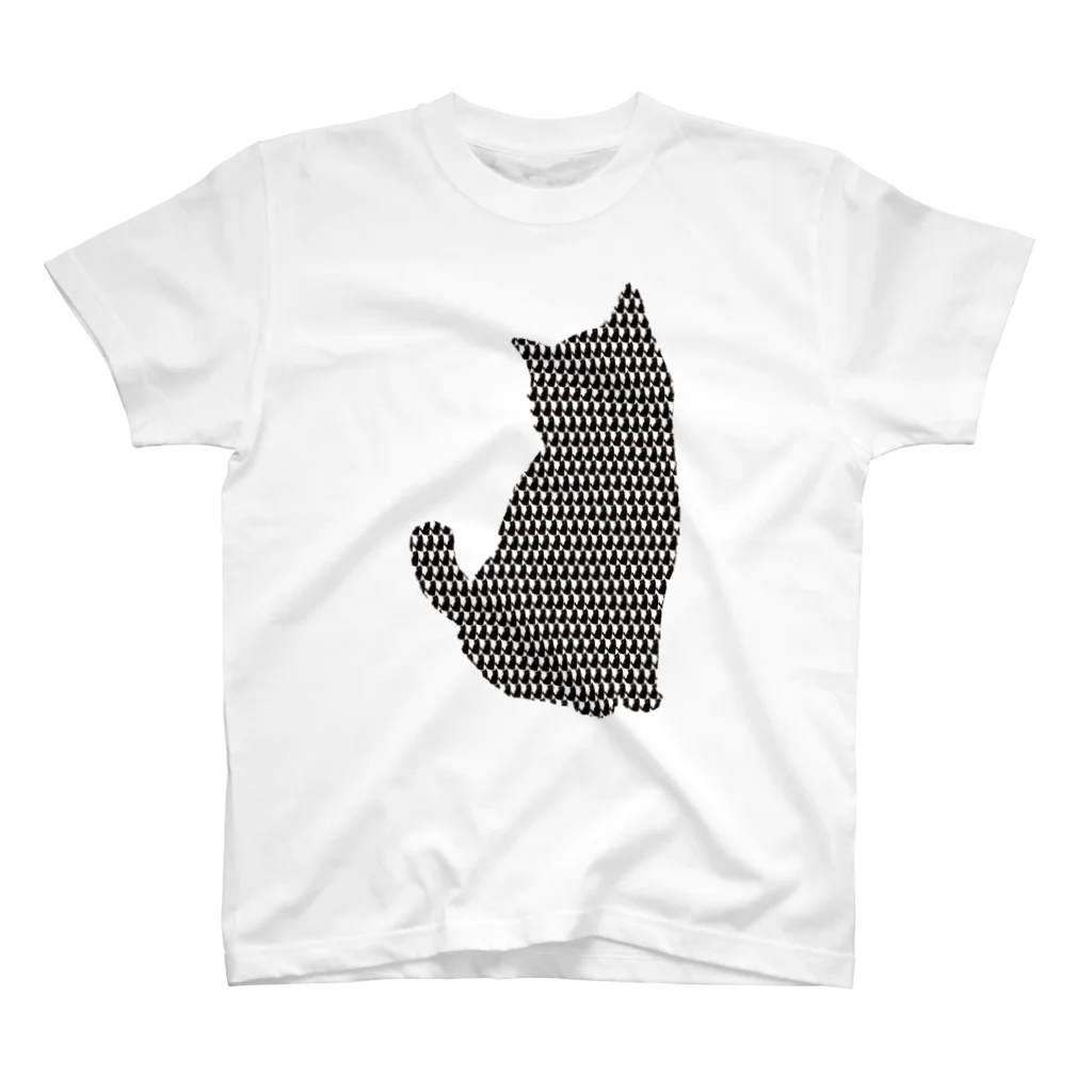 WAMI ARTの黒猫千鳥 スタンダードTシャツ