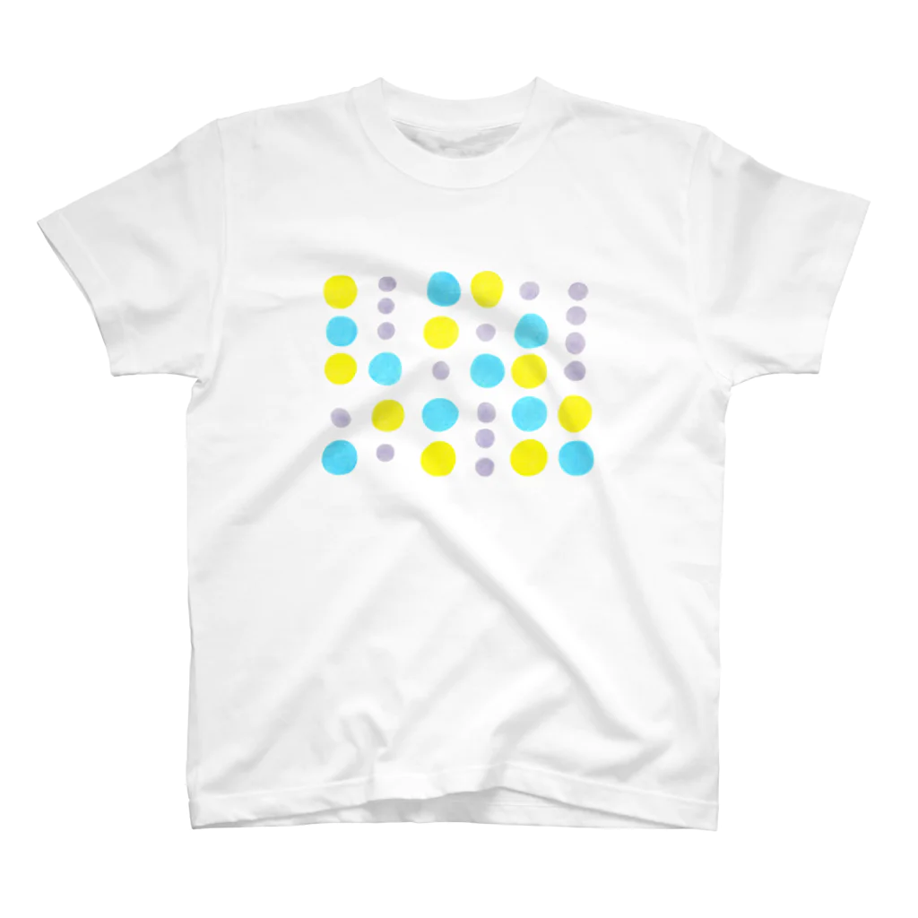 KanaYamaokaのaqua&yellow Dots スタンダードTシャツ