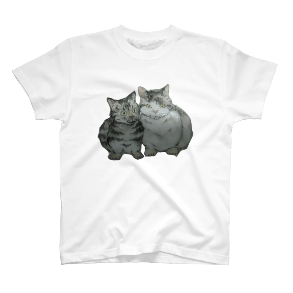 ハチワレ屋の手描き風猫シャツ Regular Fit T-Shirt