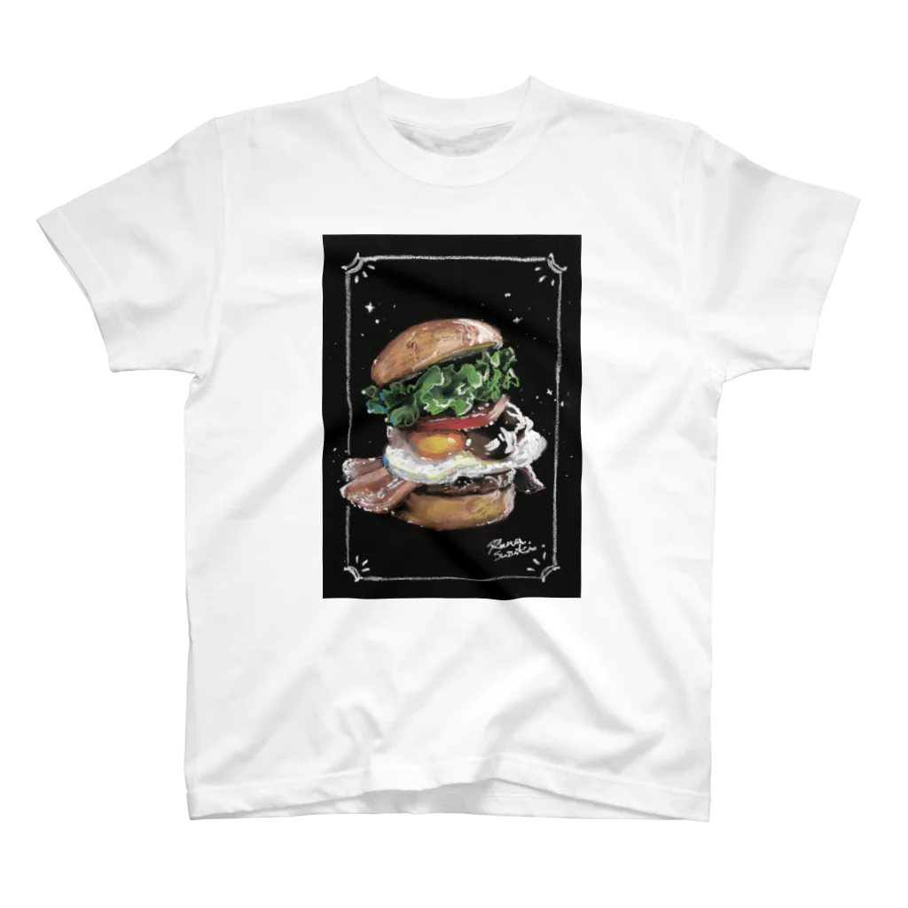 すずき らなのチョークアート・ハンバーガー スタンダードTシャツ