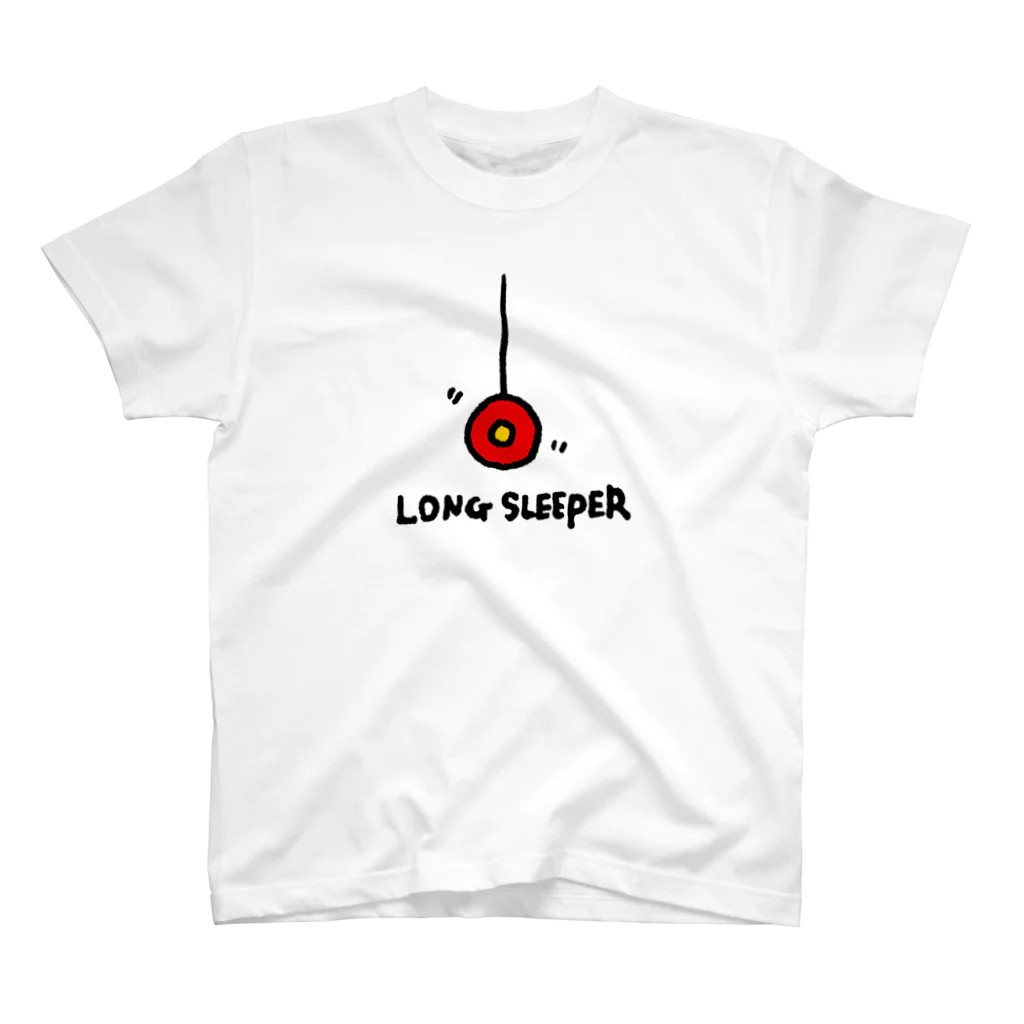 Mark Squier Design SUZURI店のLONG SLEEPER  Regular Fit T-Shirt