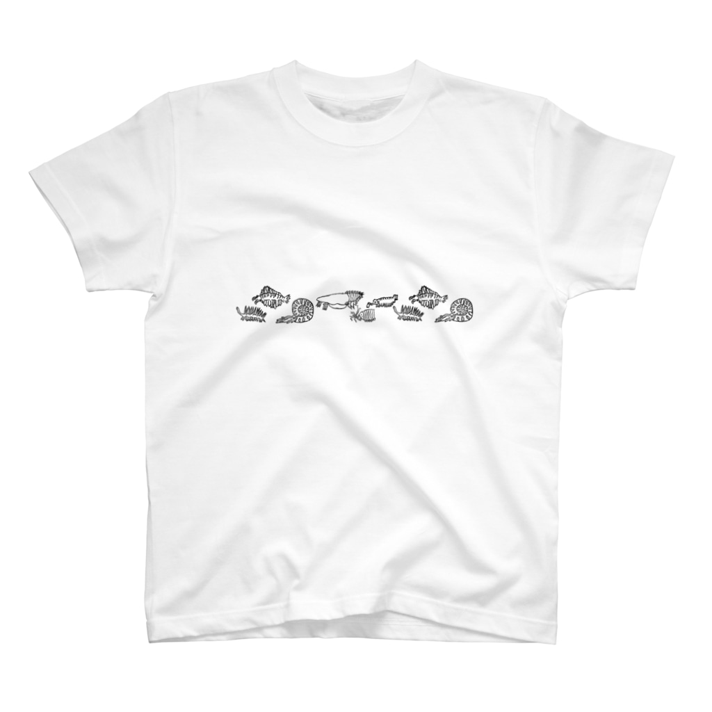 はんこや　ののの長く並ぶ古代生物 Regular Fit T-Shirt