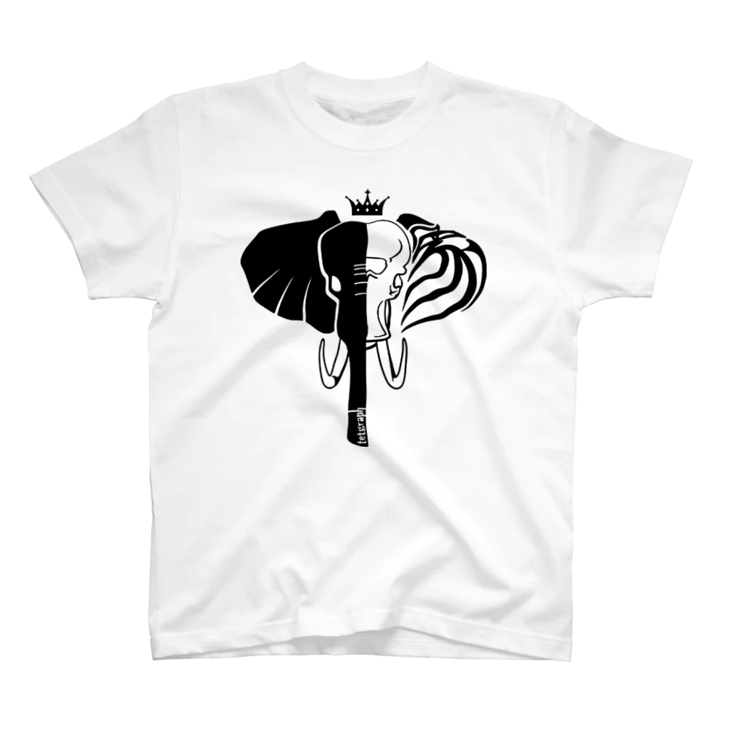 tetgraphのハーフボーン　-象- Regular Fit T-Shirt