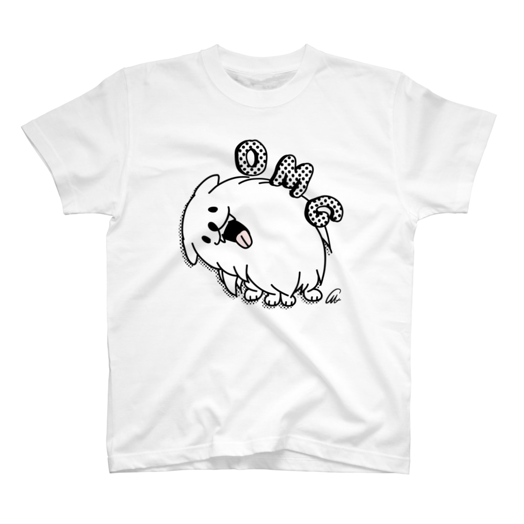 イラスト MONYAAT のOMGなポメラニアン Regular Fit T-Shirt