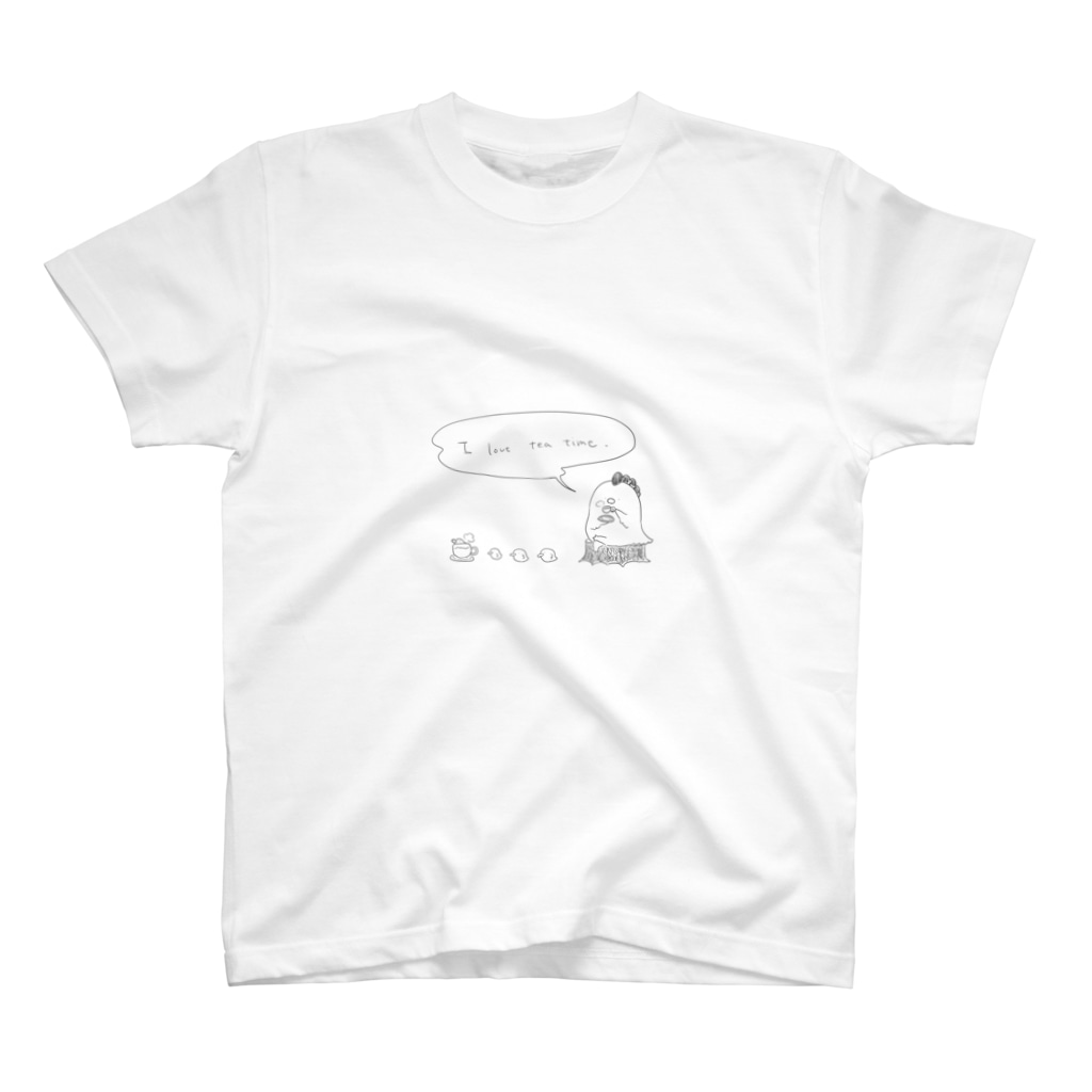 ねこ饅頭のI love tea time. Regular Fit T-Shirt