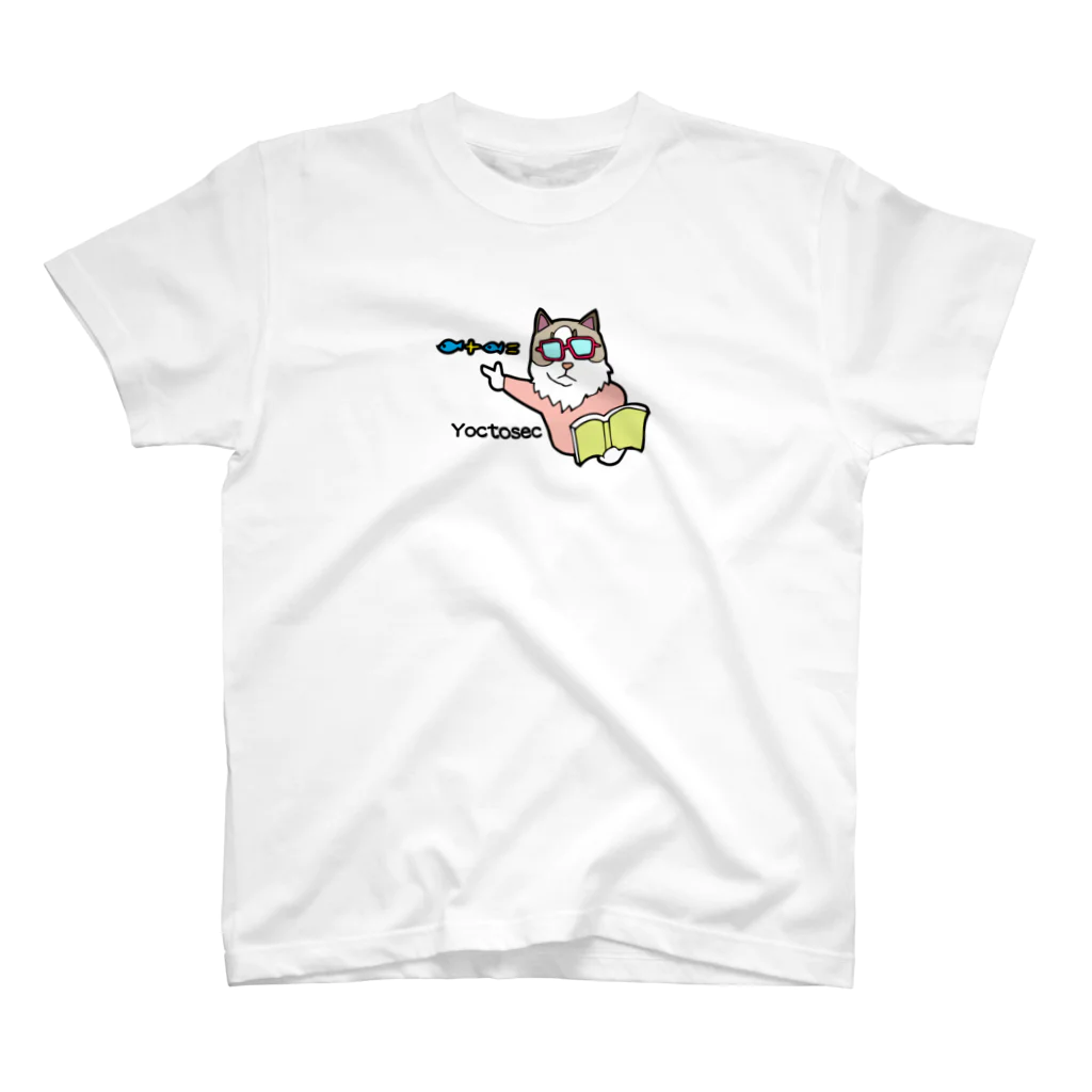 Yoctosec.DesignのYoctosec    学ぶ猫 スタンダードTシャツ