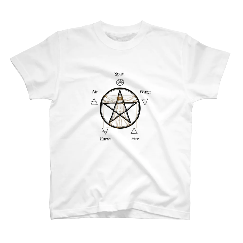 天ーAWAー地　Mystic AlchemyのPentacle 5Elements スタンダードTシャツ