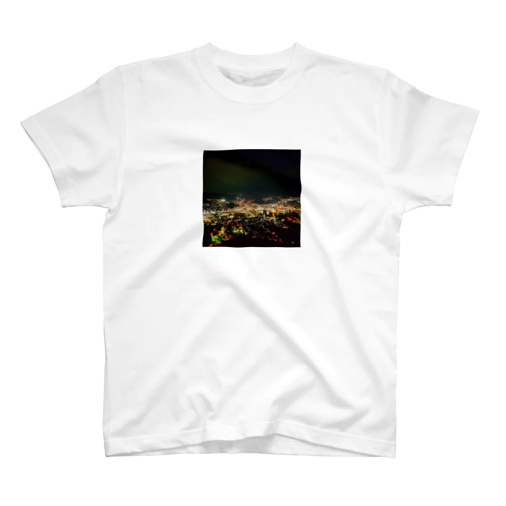 面白Tシャツ専門店の～稲佐山の夜景を添えて～ スタンダードTシャツ