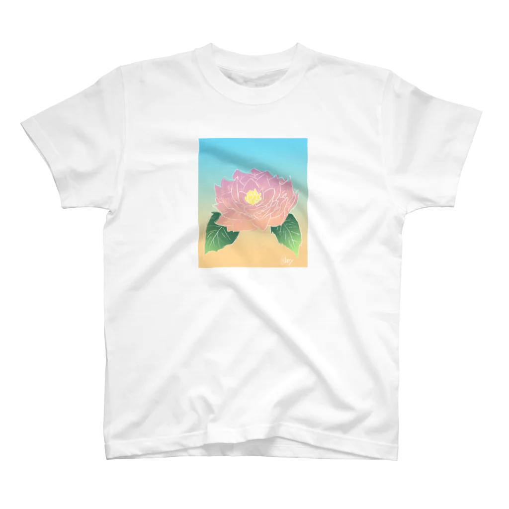 366日はカレーの花と夕日と青空 スタンダードTシャツ